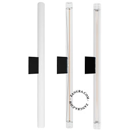 black wall or ceiling light S14d - 50 cm