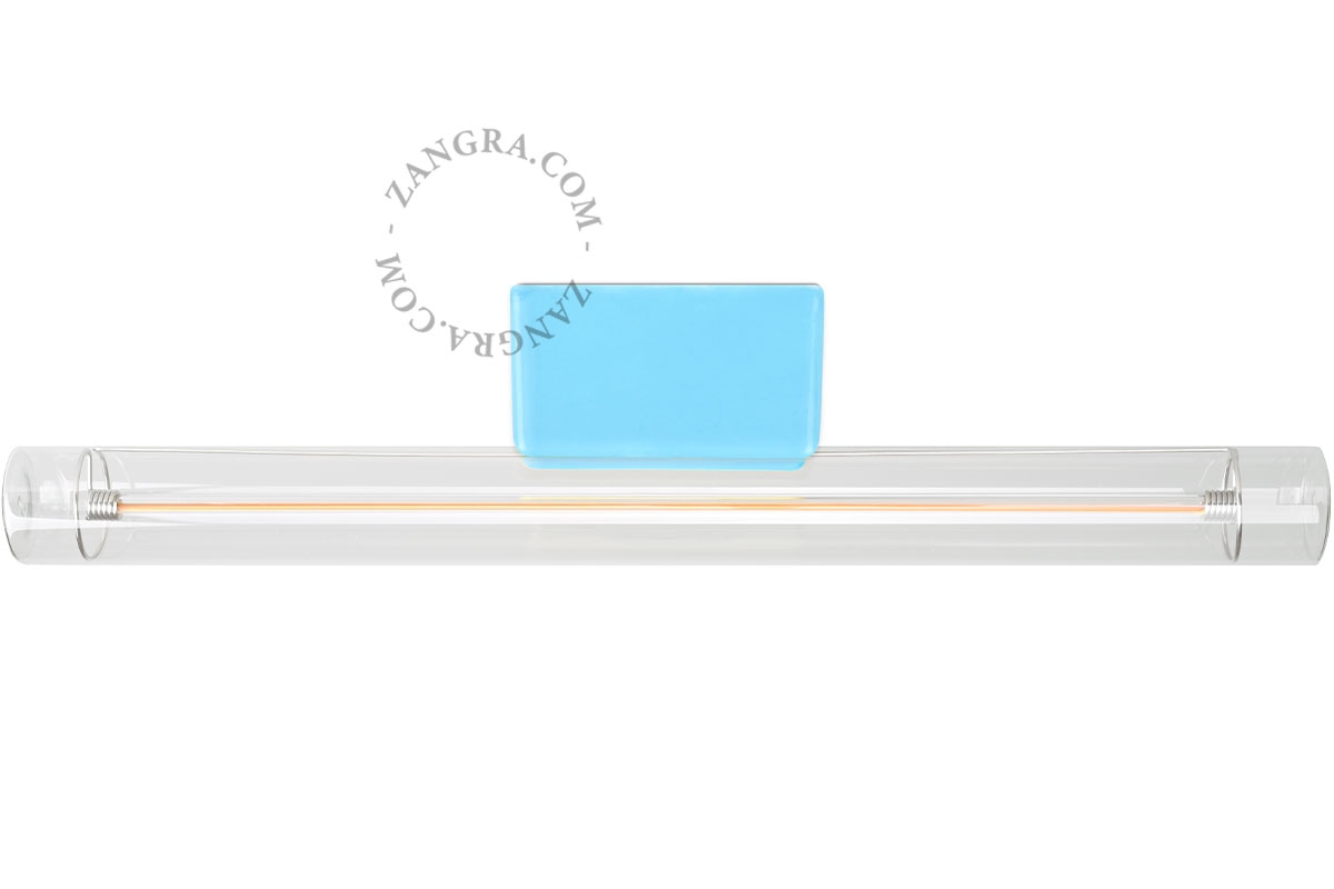 blauwe porseleinen lamp - 30 cm