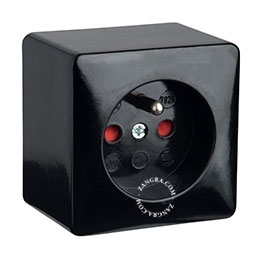 surface mount black bakelite socket - type E