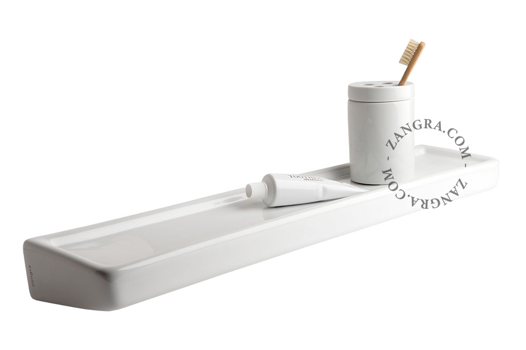 tablette murale en porcelaine blanche