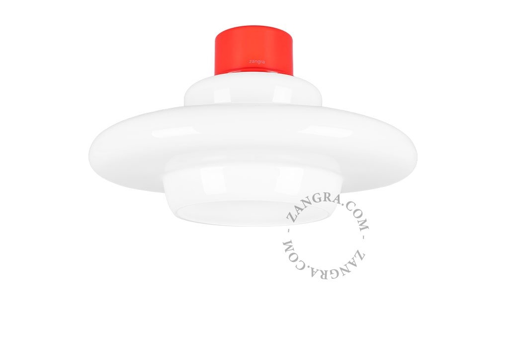 rød Art Deco-lampe, Dores