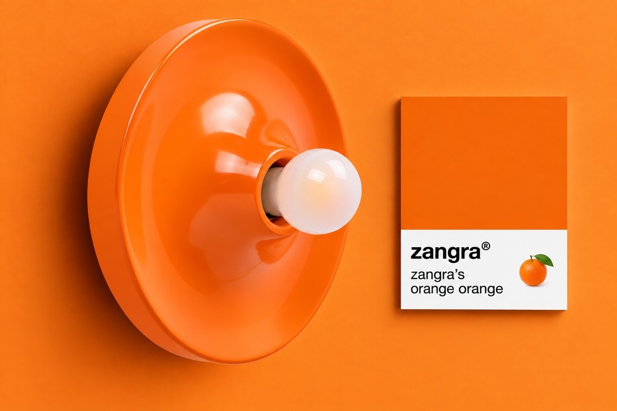lampe Space Age orange Eli - Ø 26 cm