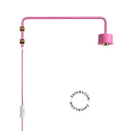 Abbie wall light replacement base - pink