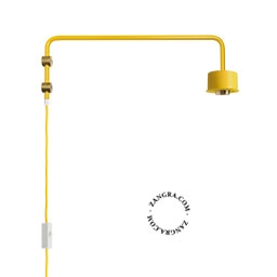 Abbie wall light replacement base - yellow