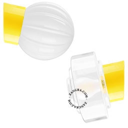 żółta porcelanowa lampa ścienna David - Ø 10 cm