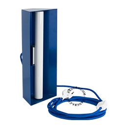 blauwe tafellamp