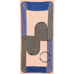 toalha de algodão em favo de mel - cor-de-rosa/azul