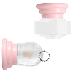 pink porcelain Art Deco light Daniel