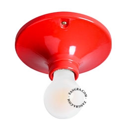 lámpara de porcelana roja Dali