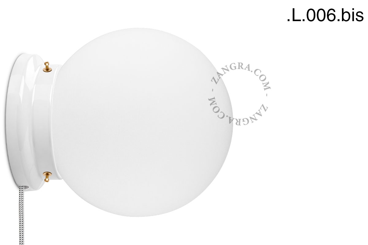 applique ou lampe de table Cédric en porcelaine blanche