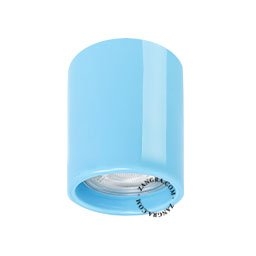 jasnoniebieski porcelanowy reflektor natynkowy Aglae - Ø 6 cm