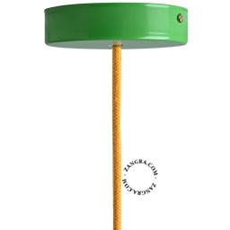 lacquered ceiling rose - green