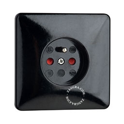 black bakelite socket - type E