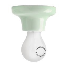 lampa porcelanowa zielona