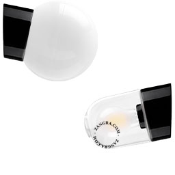 czarna porcelanowa lampa ścienna David - Ø 10 cm