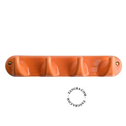 kledinghaak in porselein - oranje 4