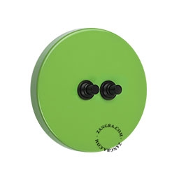 interruttore verde - pulsanti doppi neri