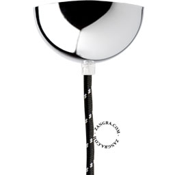 metallic ceiling rose - silver-coloured