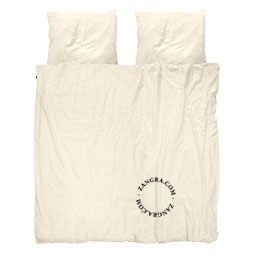 housse de couette ivoire en percale de coton