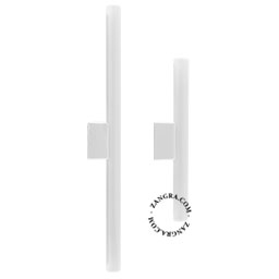 hvid porcelæn væg- eller loftslampe  S14d - opal stick pære