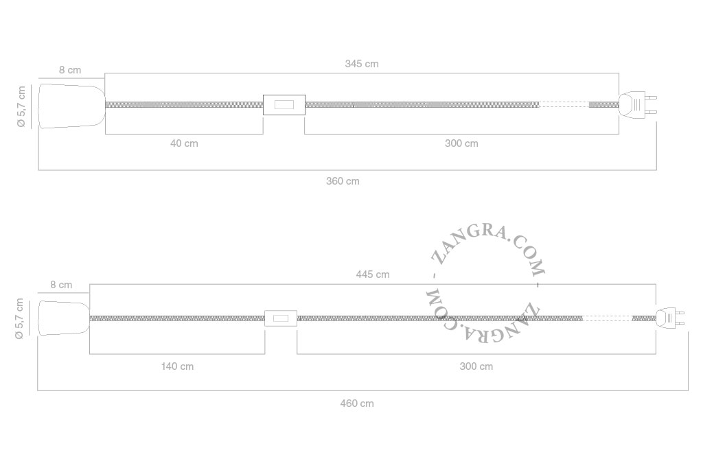 porslin plug-in pendellampa - svart