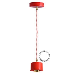 lampada a sospensione rossa - Ø 8,5 cm