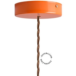 lacquered ceiling rose - orange