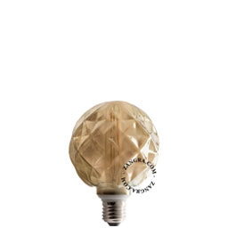 E27 dimbar filament LED ljuskälla - rökt glas - konkav - 2200K - 4W