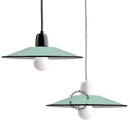 candeeiro pendente de esmalte menta - Ø 28 cm