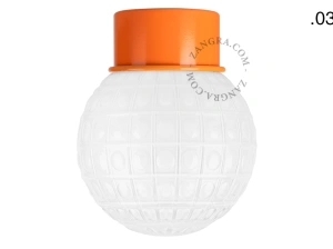 orange wall or ceiling light - glass shade - Ø 10 cm
