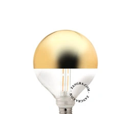 LED filament bulb – gold crown mirror