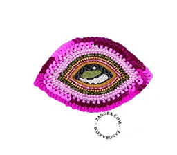 broche roze oog