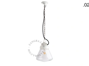 hanglamp van porselein en glas  - IP54