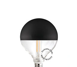 LED Glühbirne – Mattschwarz oben