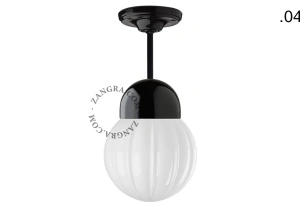lampa porcelana ze szklanym kloszem