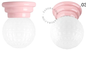 pink porcelain Art Deco light Daniel