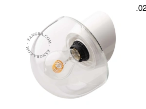 applique blanche - globe en verre - Ø 11 cm