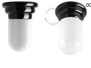 black porcelain Art Deco light Daniel
