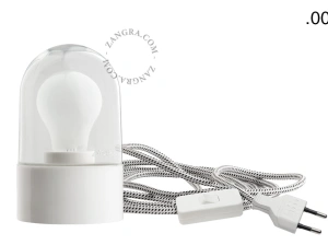 Tisch- oder Wandleuchte aus Porzellan - Glaskugel - Ø 10 cm