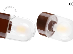 brązowa porcelanowa lampa ścienna David - Ø 10 cm