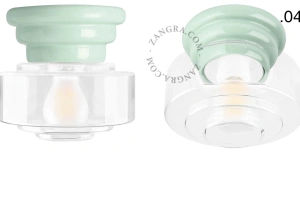 green porcelain Art Deco light Daniel