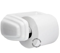 toiletpapirholder i hvidt porcelæn