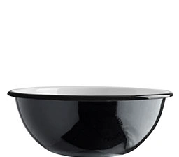 bol en émail noir - Ø 28cm