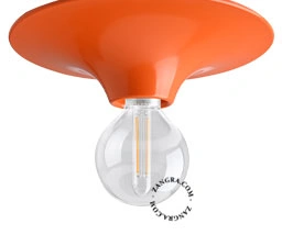 aplique o plafón naranja redondo - Ø 26 cm
