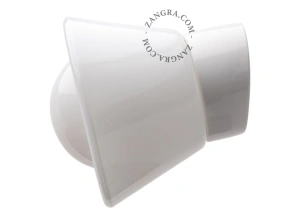 badeværelse væglampe i porcelæn med glasskærm – Ø 10cm - IP54