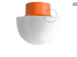 orange wall or ceiling light - glass shade - Ø 10 cm