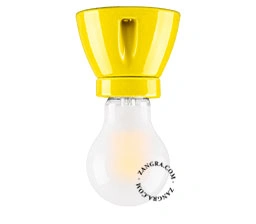 porcelanowa lampa żółta
