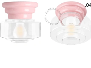 pink porcelain Art Deco light Daniel