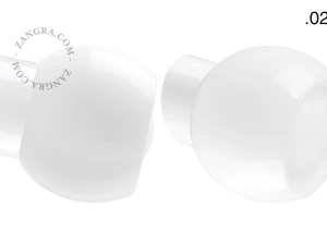 biała porcelanowa lampa ścienna David - Ø 10 cm