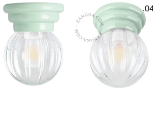 green porcelain Art Deco light Daniel